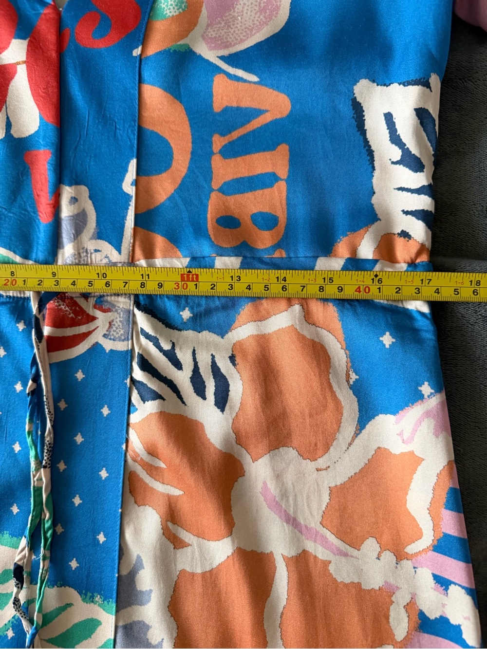 Maaji Vibrant Blue Tropical Print Mini Dress - Picture 10 of 13
